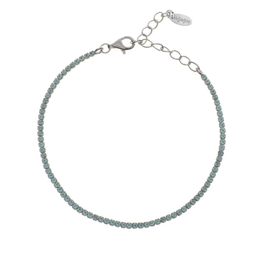 Bracciale donna Amen Tennis argento zirconi acqua marina BT1BAC17-1