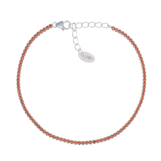 Bracciale donna Amen Tennis in argento con zirconi rossi BT1BAR17-1