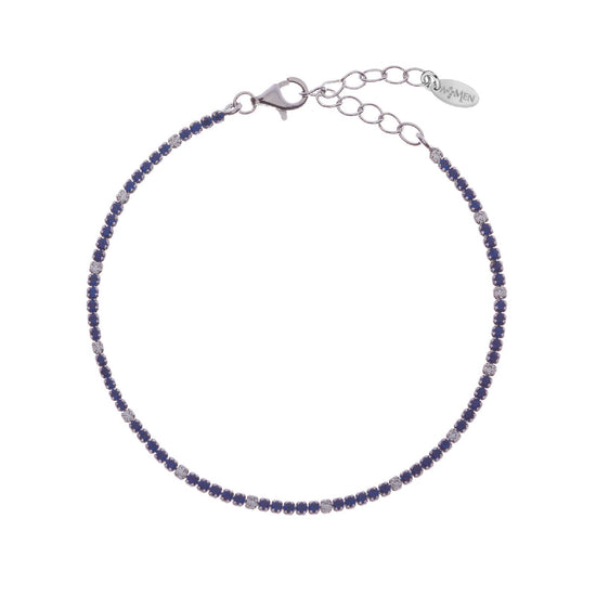Bracciale donna Amen Tennis argento zirconi blu e bianchi BT1BBLB17-1