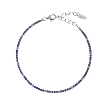 Bracciale donna Amen Tennis argento zirconi blu e bianchi BT1BBLB17-1