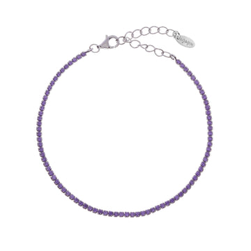 Bracciale donna Amen Tennis argento zirconi lilla BT1BLI17-1