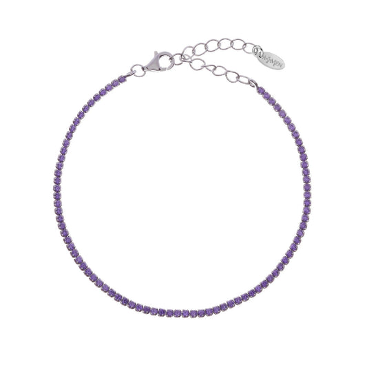 Bracciale donna Amen Tennis argento zirconi lilla BT1BLI17-1