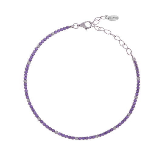 Bracciale donna Amen Tennis argento zirconi lilla e bianco BT1BLIB17-1