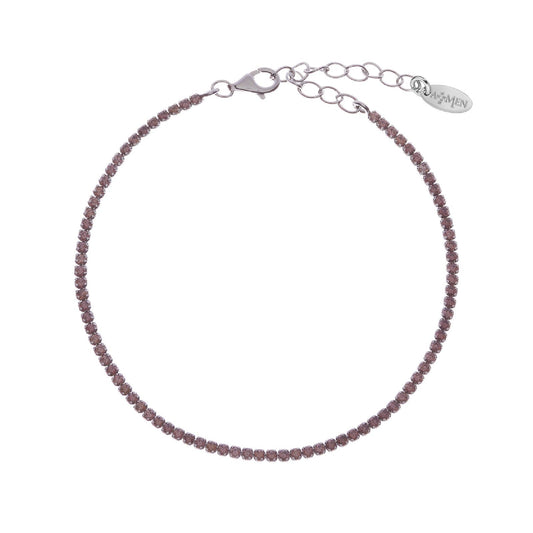 Bracciale donna Amen Tennis argento zirconi marroni BT1BMA17-1