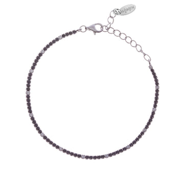 Bracciale donna Amen Tennis argento zirconi nero e bianco BT1BNB17-1