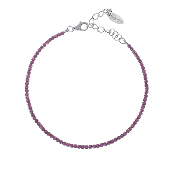 Bracciale donna Amen Tennis argento zirconi fucsia BT1BR17-1