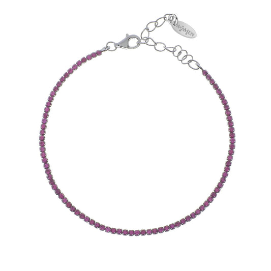 Bracciale donna Amen Tennis argento zirconi fucsia BT1BR17-1