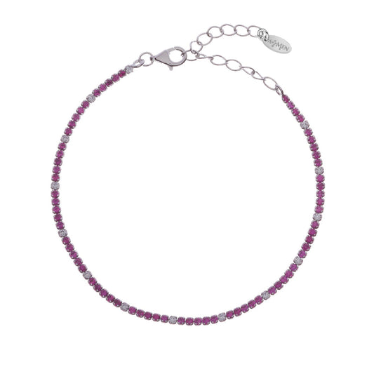 Bracciale donna Amen Tennis argento zirconi fucsia e bianco BT1BRB17-1
