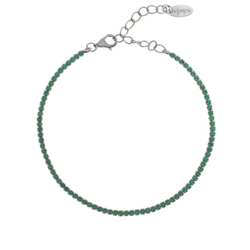 Bracciale donna Amen Tennis argento zirconi verde BT1BVE17-1