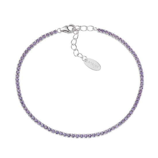 Bracciale donna Amen Tennis in argento con zirconi viola BT1BVI17-1