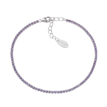 Bracciale donna Amen Tennis in argento con zirconi viola BT1BVI17-1