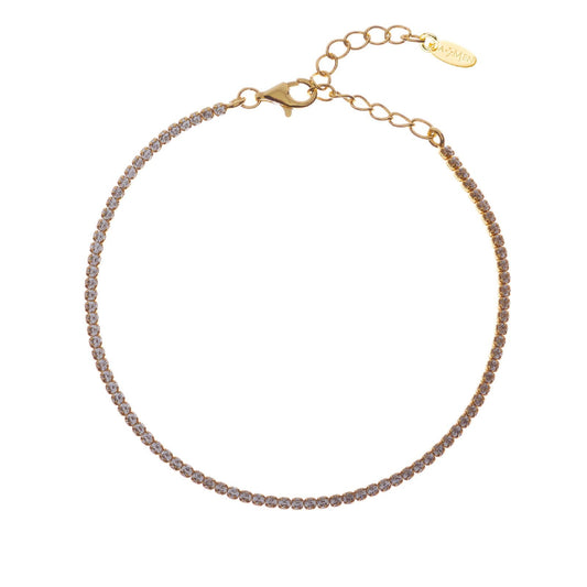 Bracciale donna Amen Tennis argento dorato zirconi bianchi BT1GB17-1