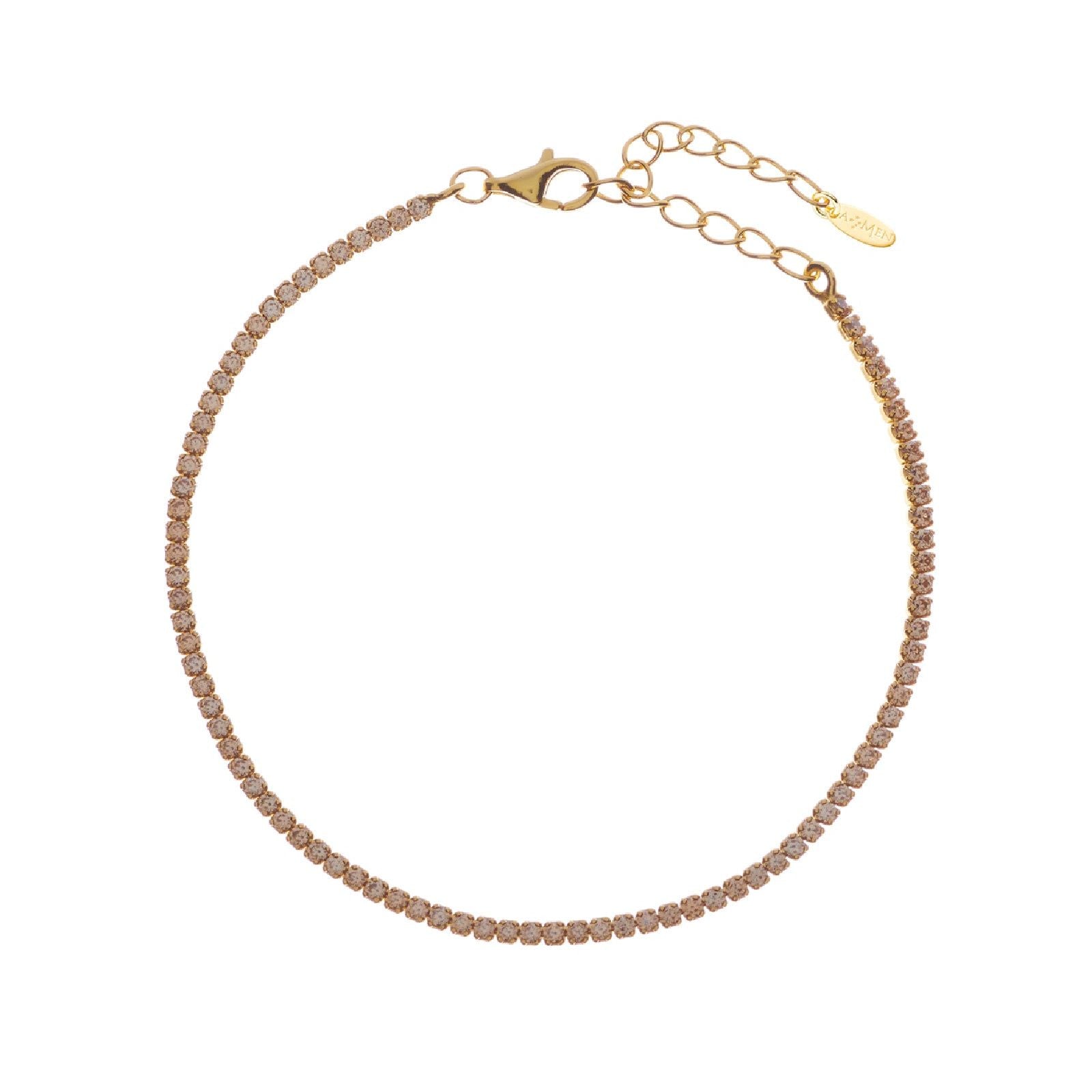Bracciale donna Amen Tennis argento dorato zirconi champagne BT1GCH17-1