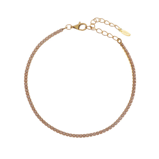Bracciale donna Amen Tennis argento dorato zirconi champagne BT1GCH17-1