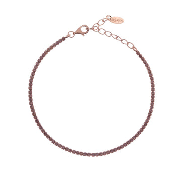 Bracciale donna Amen Tennis argento rosé zirconi champagne BT1RCH17-1