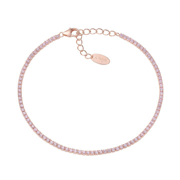 Bracciale donna Amen Tennis in argento rosé con zirconi rosa BT1RRO17-1