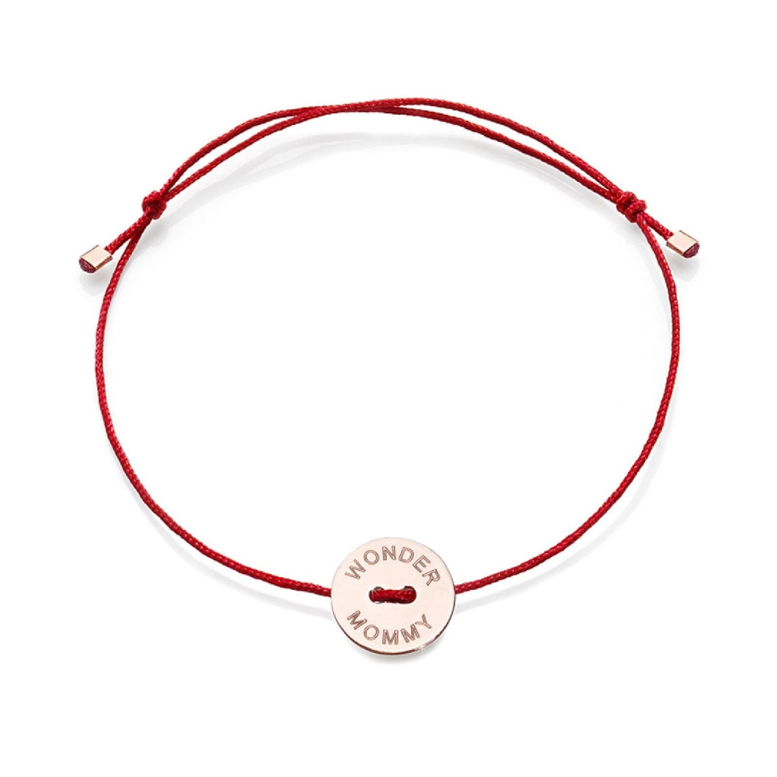 Bracciale Burato Paillettes donna cotone oro rosa incisione wonder mommy BT712-1