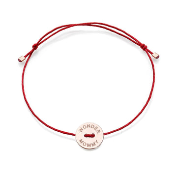 Bracciale Burato Paillettes donna cotone oro rosa incisione wonder mommy BT712-1