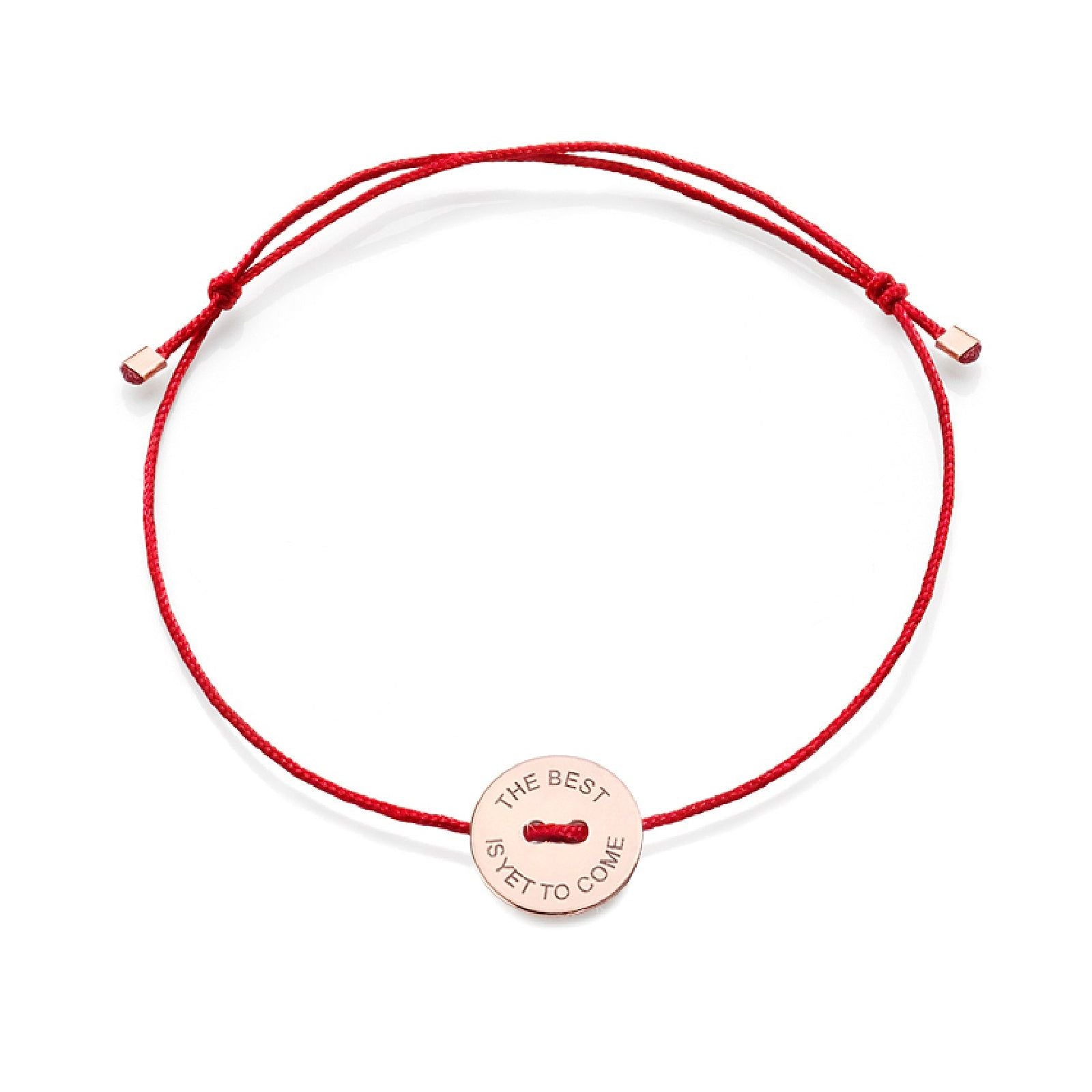 Bracciale Burato Paillettes donna cotone oro rosa incisione the best is yet to come BT714-1