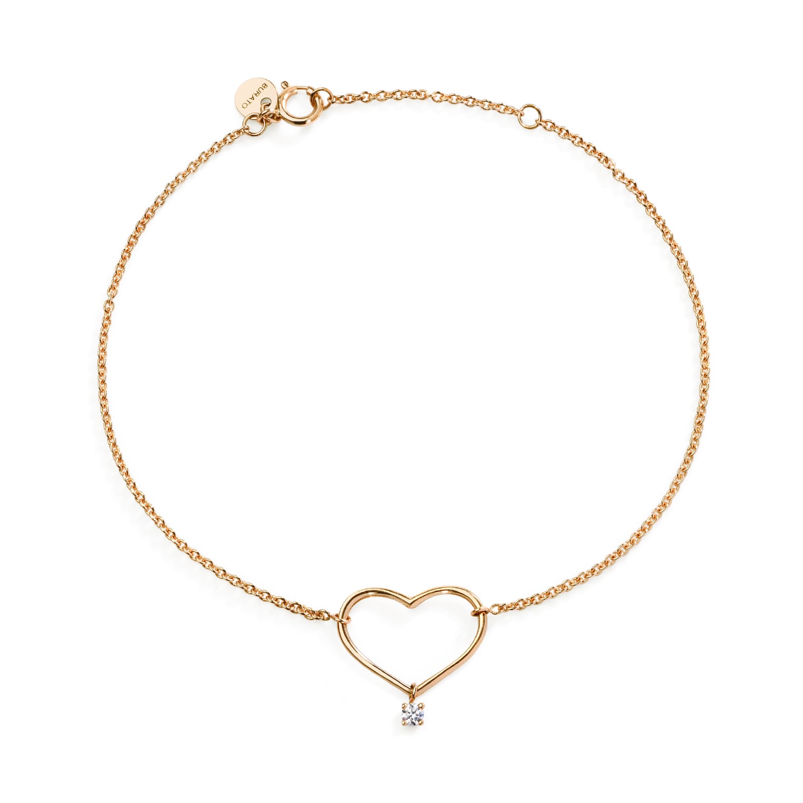 Bracciale catena Burato in oro giallo 18kt e diamante ct 0,02 Regolabile 15-17 cm