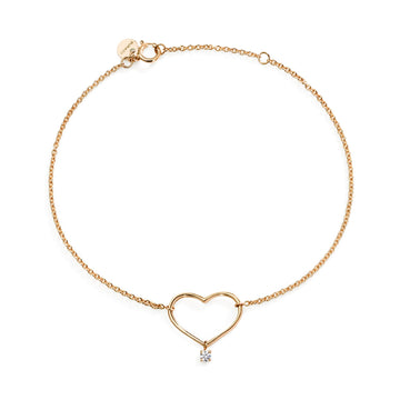 Bracciale catena Burato in oro giallo 18kt e diamante ct 0,02 Regolabile 15-17 cm