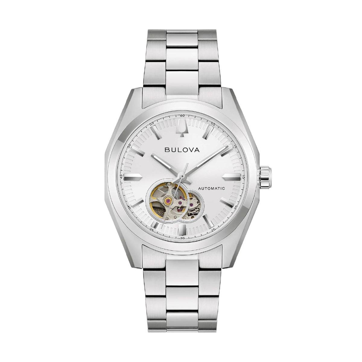 Orologio solo tempo Bulova Surveyor in acciaio e bianco MISURA UNICA