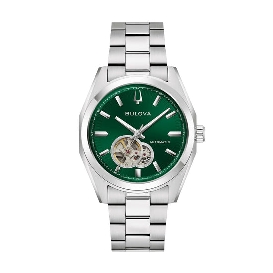 Orologio solo tempo Bulova Surveyor in acciaio e verde MISURA UNICA