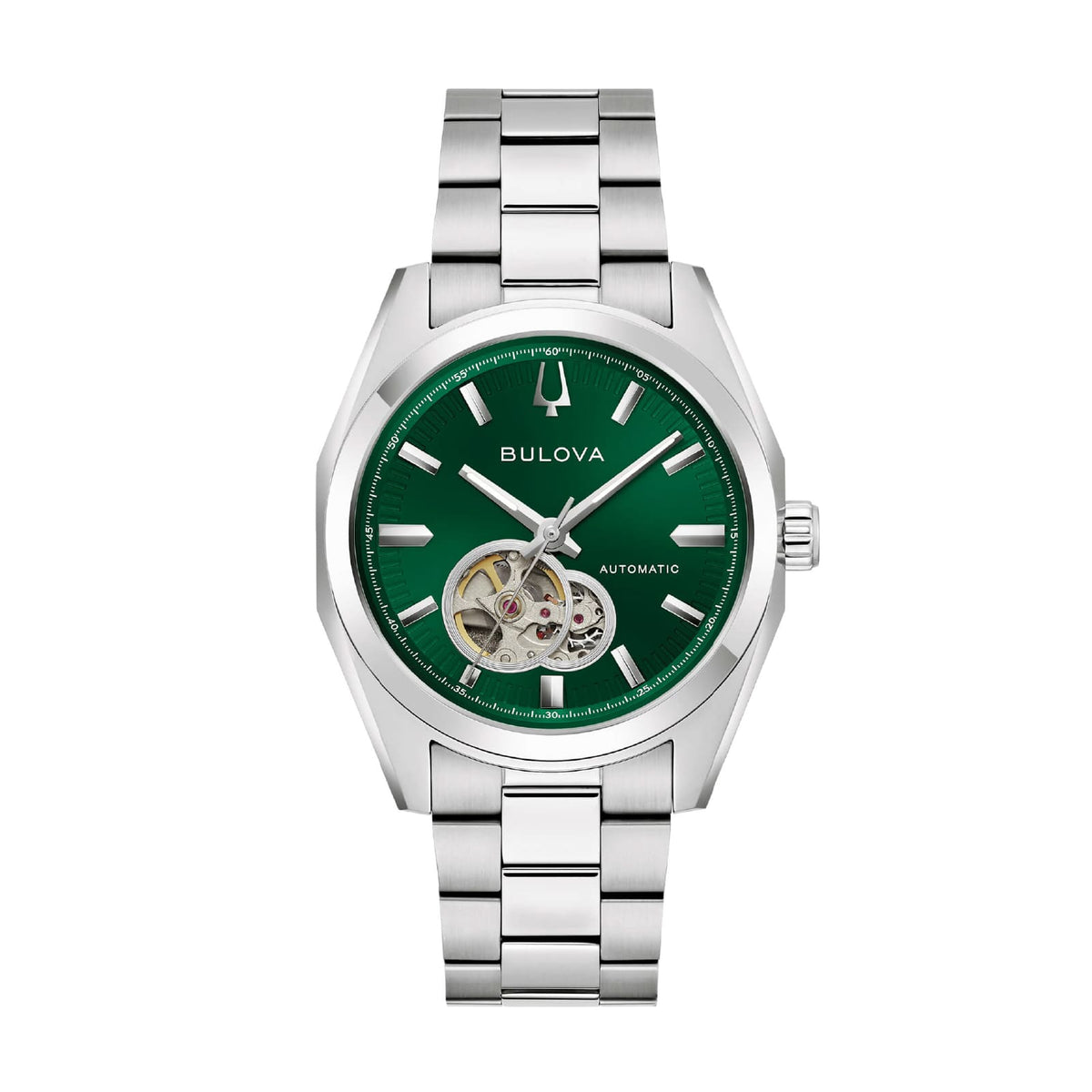 Orologio solo tempo Bulova Surveyor in acciaio e verde MISURA UNICA