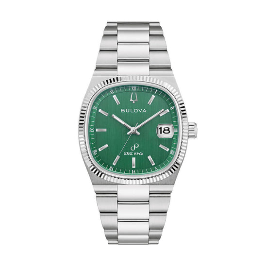 Orologio solo tempo uomo Bulova in acciaio con quadrante verde MISURA UNICA