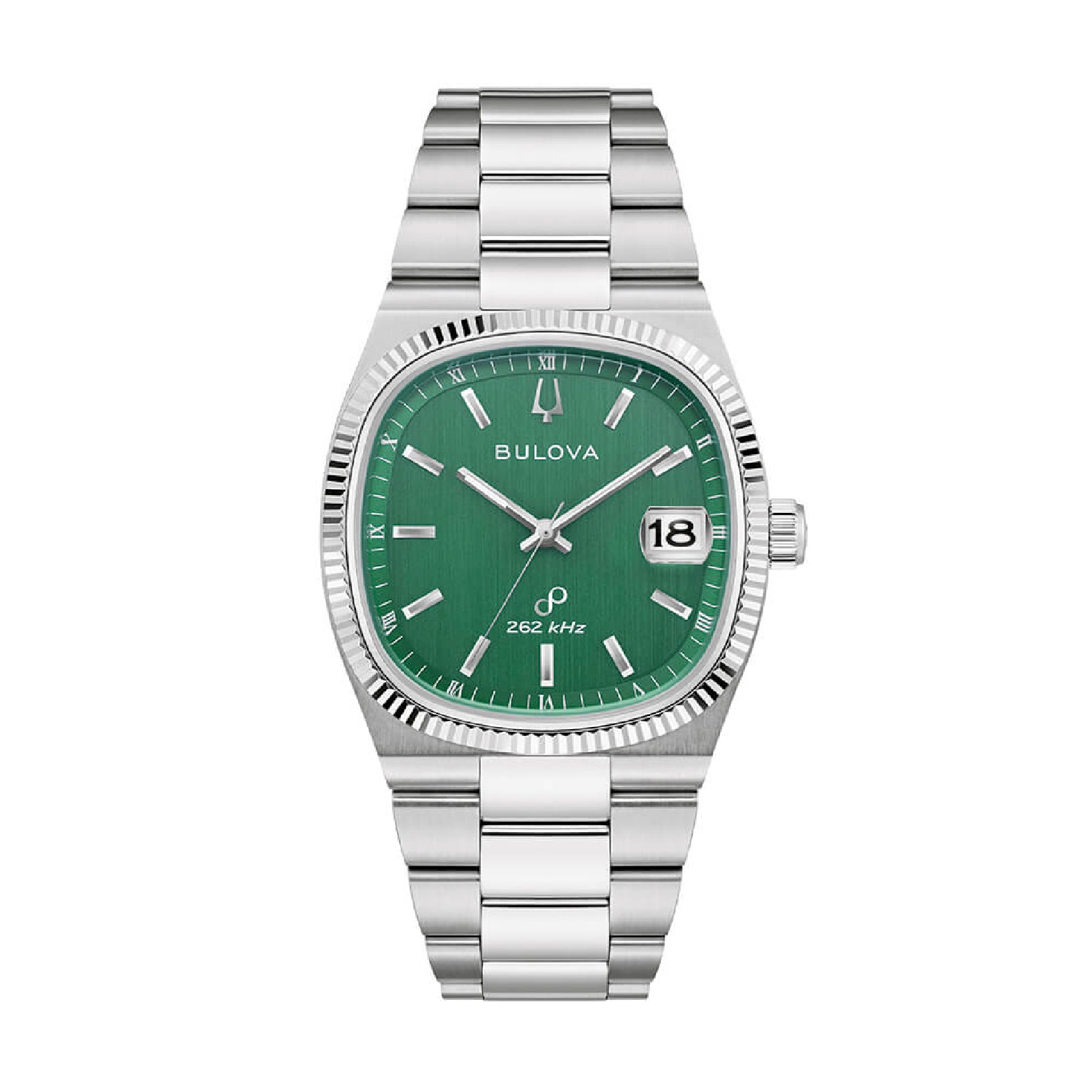 Orologio solo tempo uomo Bulova in acciaio con quadrante verde MISURA UNICA