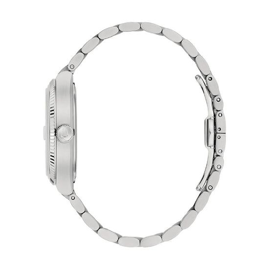 Orologio Solo Tempo Bulova in acciaio argento e blu BV.96B440