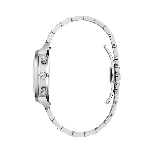 Orologio cronografo uomo Bulova acciaio quadrante blu MISURA UNICA