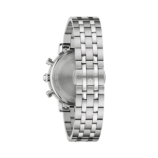 Orologio cronografo uomo Bulova acciaio quadrante blu MISURA UNICA