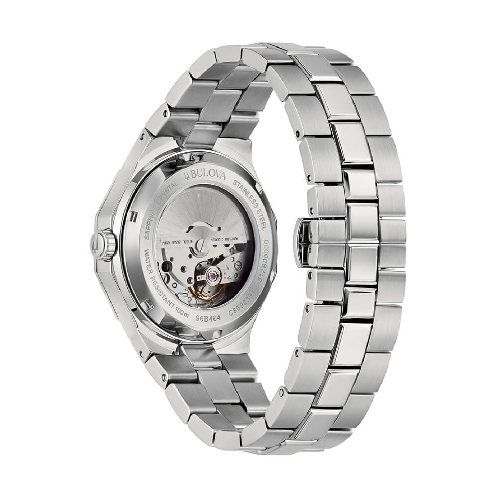 Orologio auto da uomo Bulova in acciaio con quadrante blu MISURA UNICA