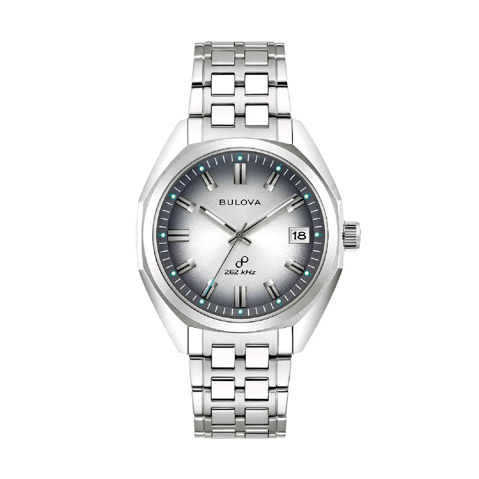 Orologio solo tempo Bulova in acciaio con quadrante argento MISURA UNICA