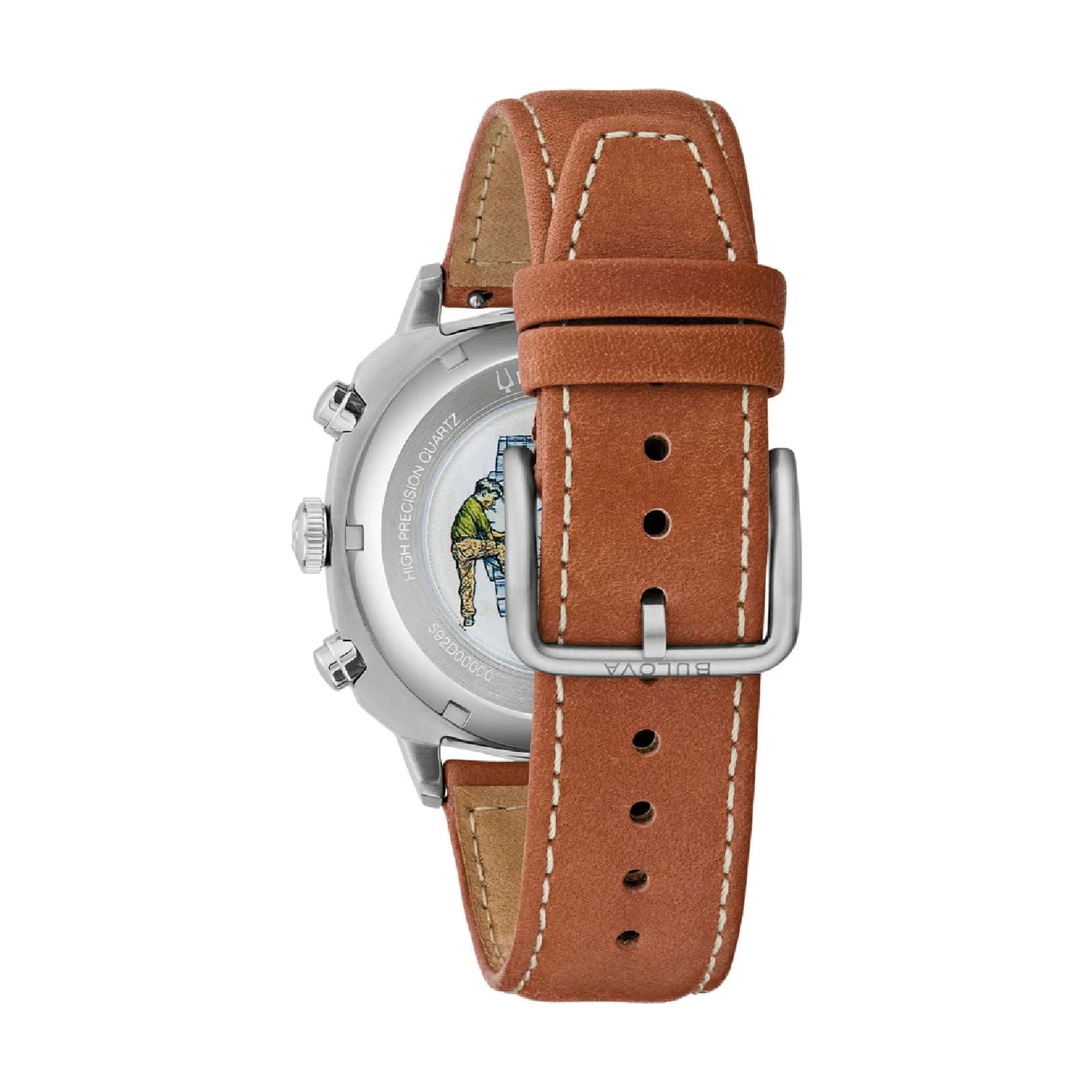 Orologio crono Bulova Military in acciaio quadrante verde 40mm MISURA UNICA