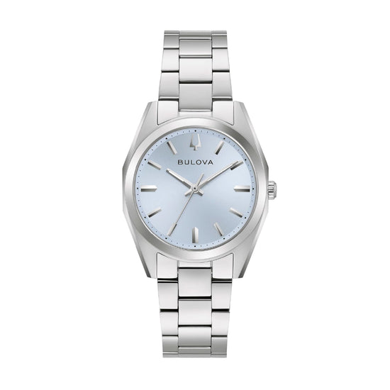 Orologio Bulova Surveyor Lady in acciaio quadrante azzurro MISURA UNICA