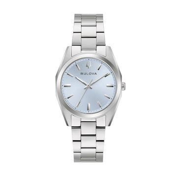 Orologio Bulova Surveyor Lady in acciaio quadrante azzurro MISURA UNICA
