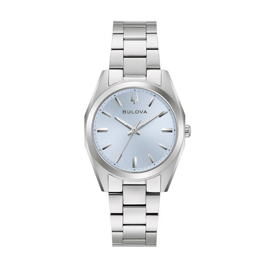 Orologio Bulova Surveyor Lady in acciaio quadrante azzurro MISURA UNICA