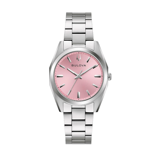 Orologio Bulova Surveyor Lady in acciaio quadrante rosa MISURA UNICA