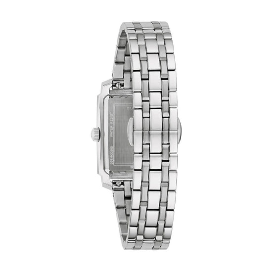 Orologio donna Bulova Sutton Tank in acciaio quadrante bianco MISURA UNICA