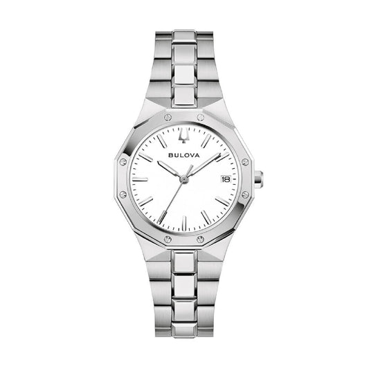 Orologio solo tempo Bulova Octagon Lady in acciaio MISURA UNICA