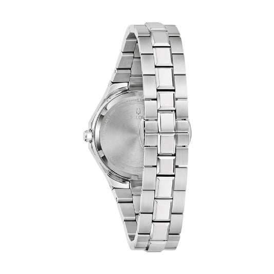 Orologio solo tempo Bulova da donna acciaio quadrante bianco MISURA UNICA