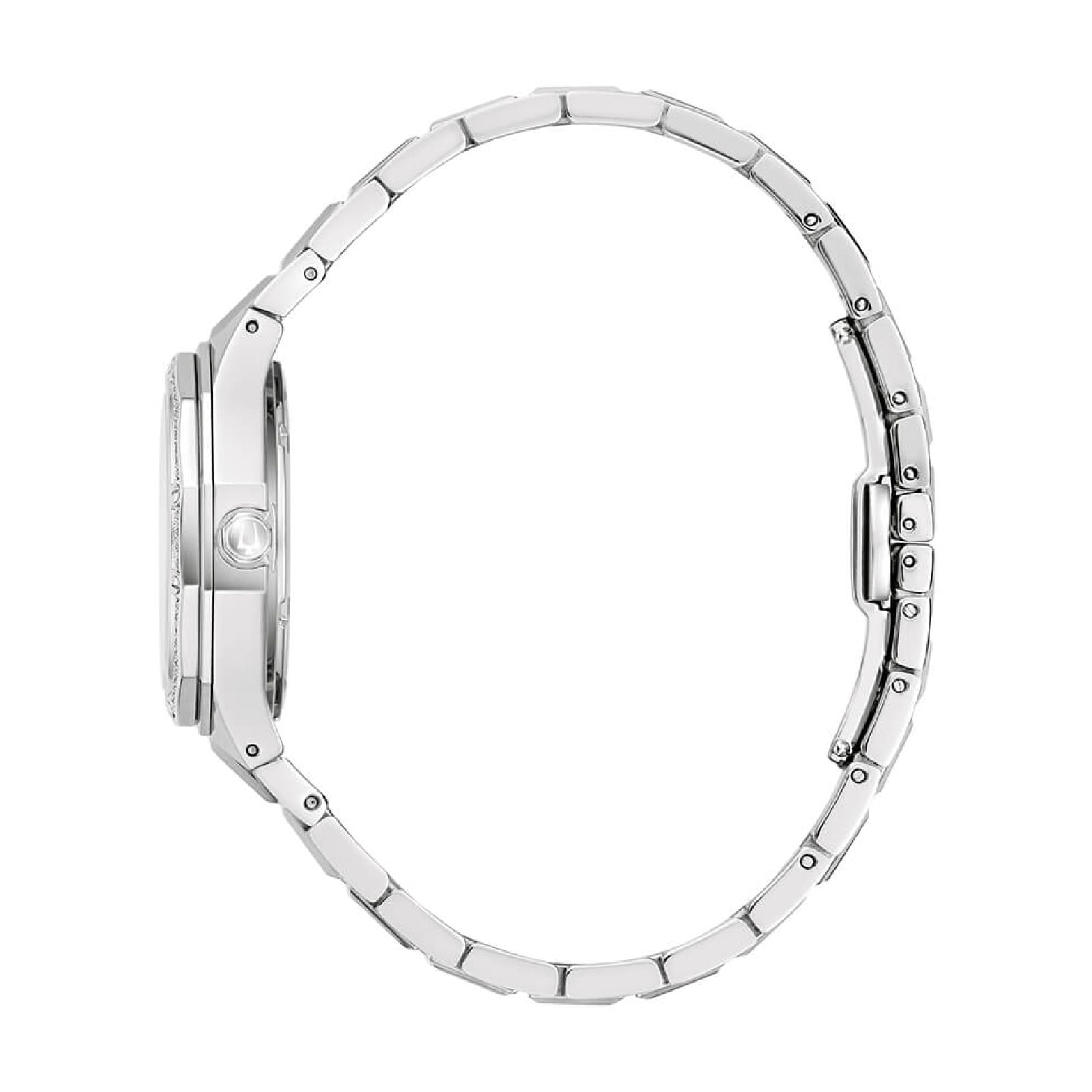 Orologio solo tempo Bulova da donna acciaio quadrante bianco MISURA UNICA