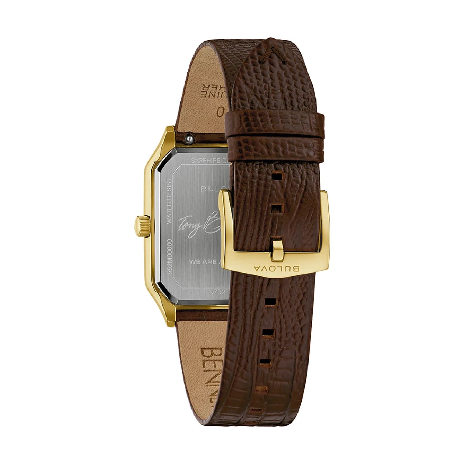 Orologio solo tempo Bulova con cinturino in pelle marrone MISURA UNICA