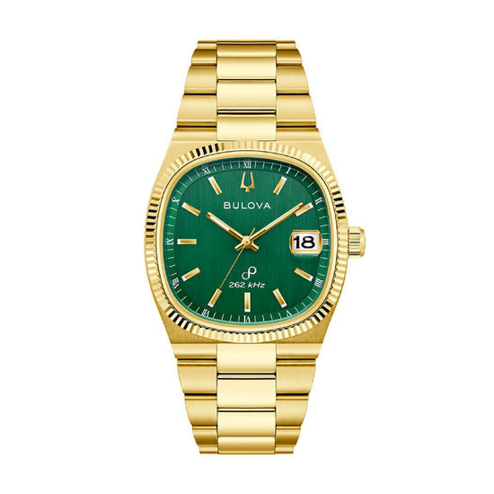 Orologio Bulova Super Seville acciaio dorato quadrante verde MISURA UNICA