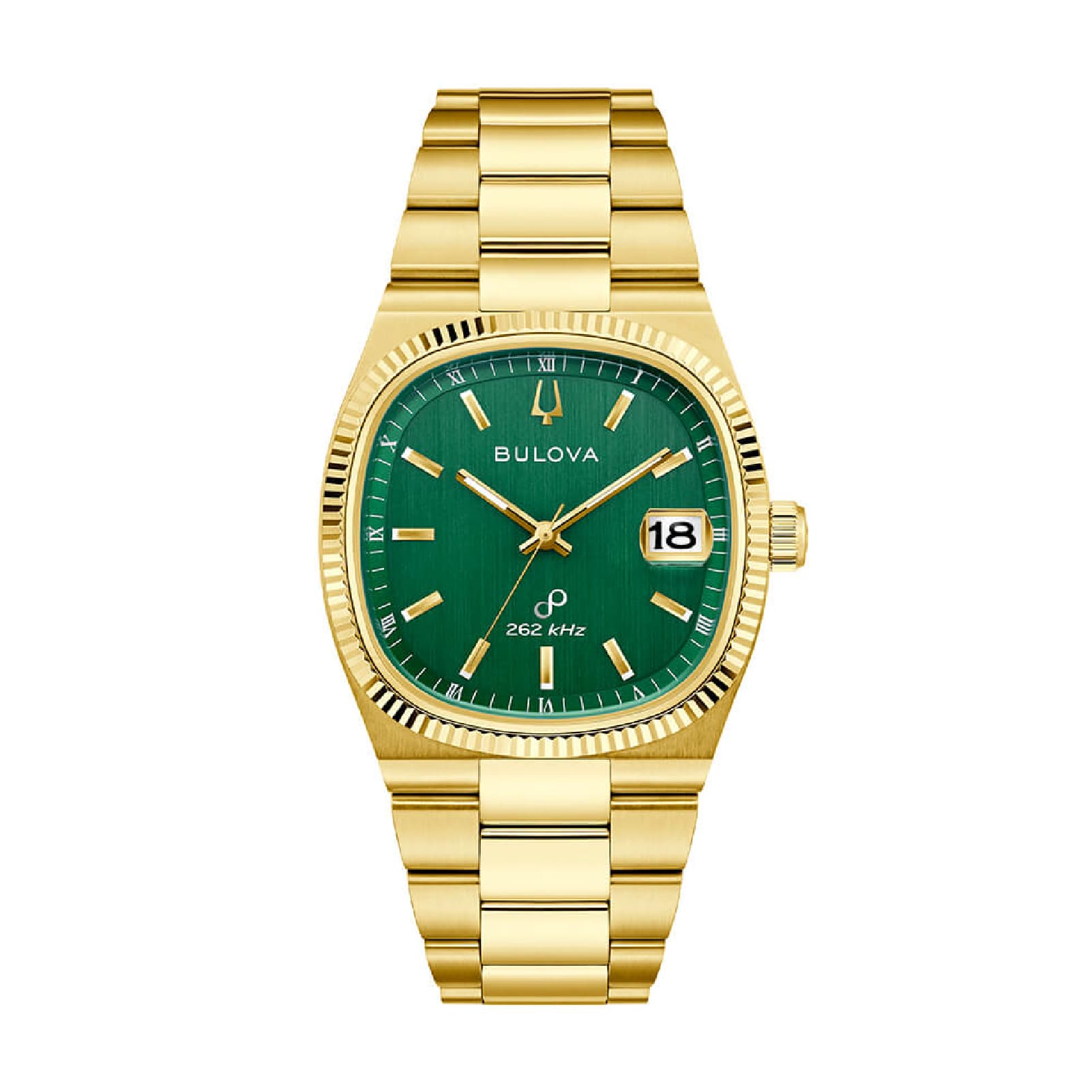 Orologio Bulova Super Seville acciaio dorato quadrante verde MISURA UNICA
