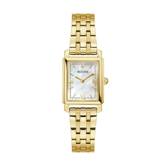 Orologio solo tempo Bulova Sutton in acciaio oro e madreperla MISURA UNICA