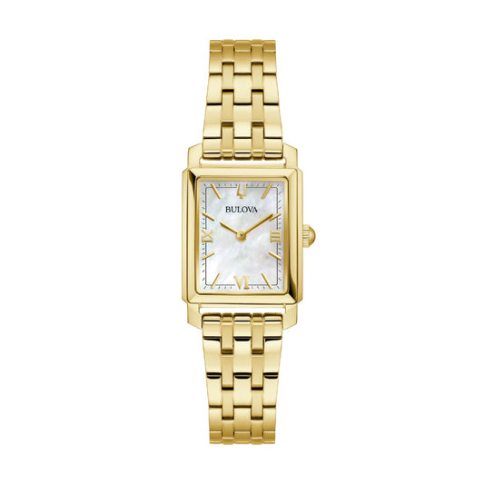 Orologio solo tempo Bulova Sutton in acciaio oro e madreperla MISURA UNICA