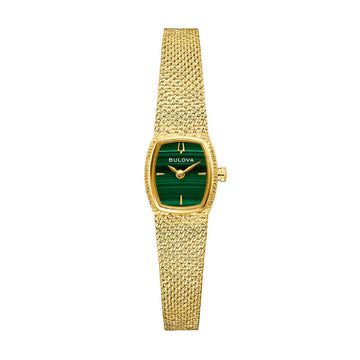 Orologio Bulova Goddess of Time acciaio d’oro quadrante verde MISURA UNICA